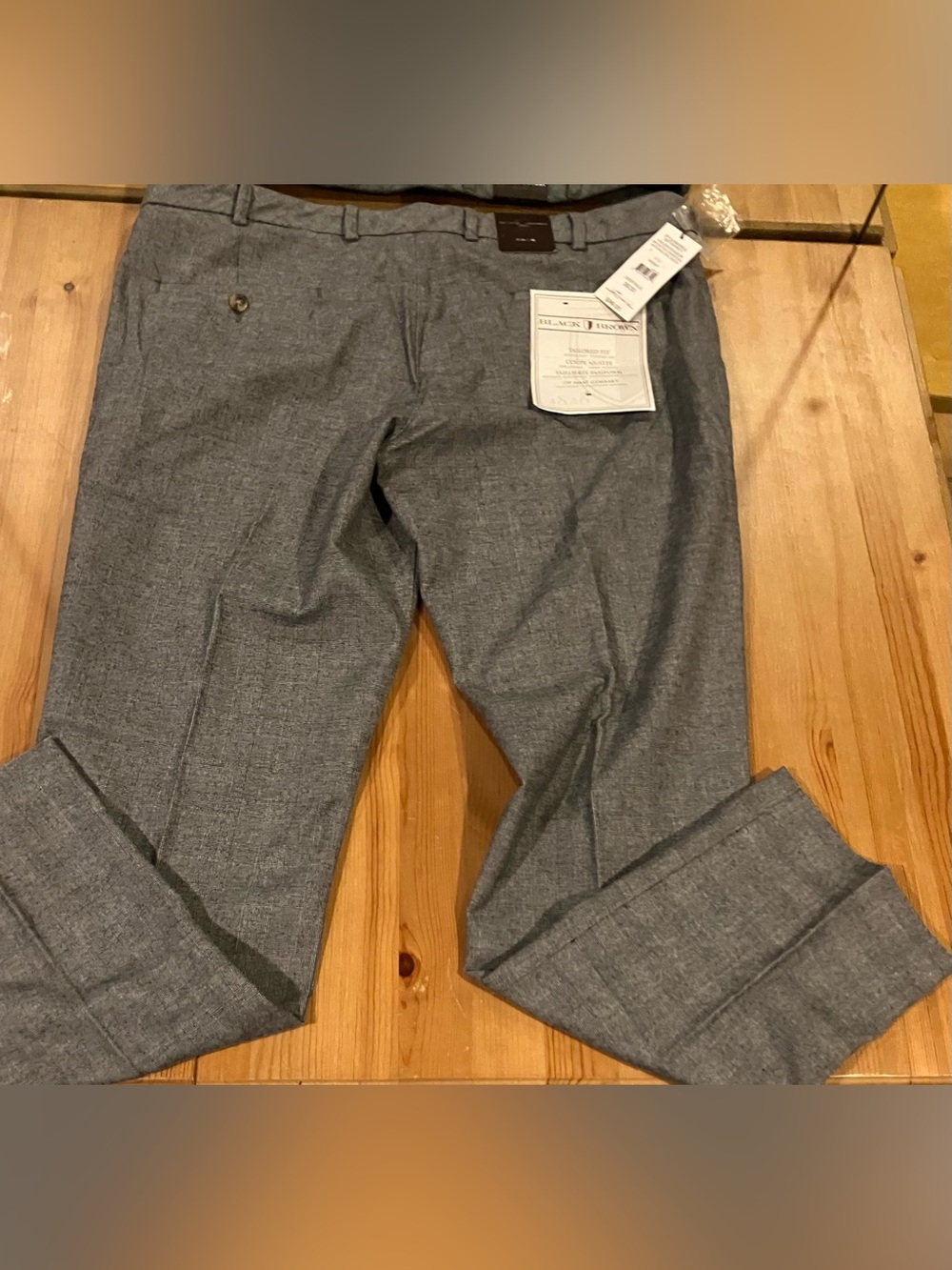 NWT Black Brown 1826 Men's Gray Dress Pants - Classic Tailored Fit 36x30